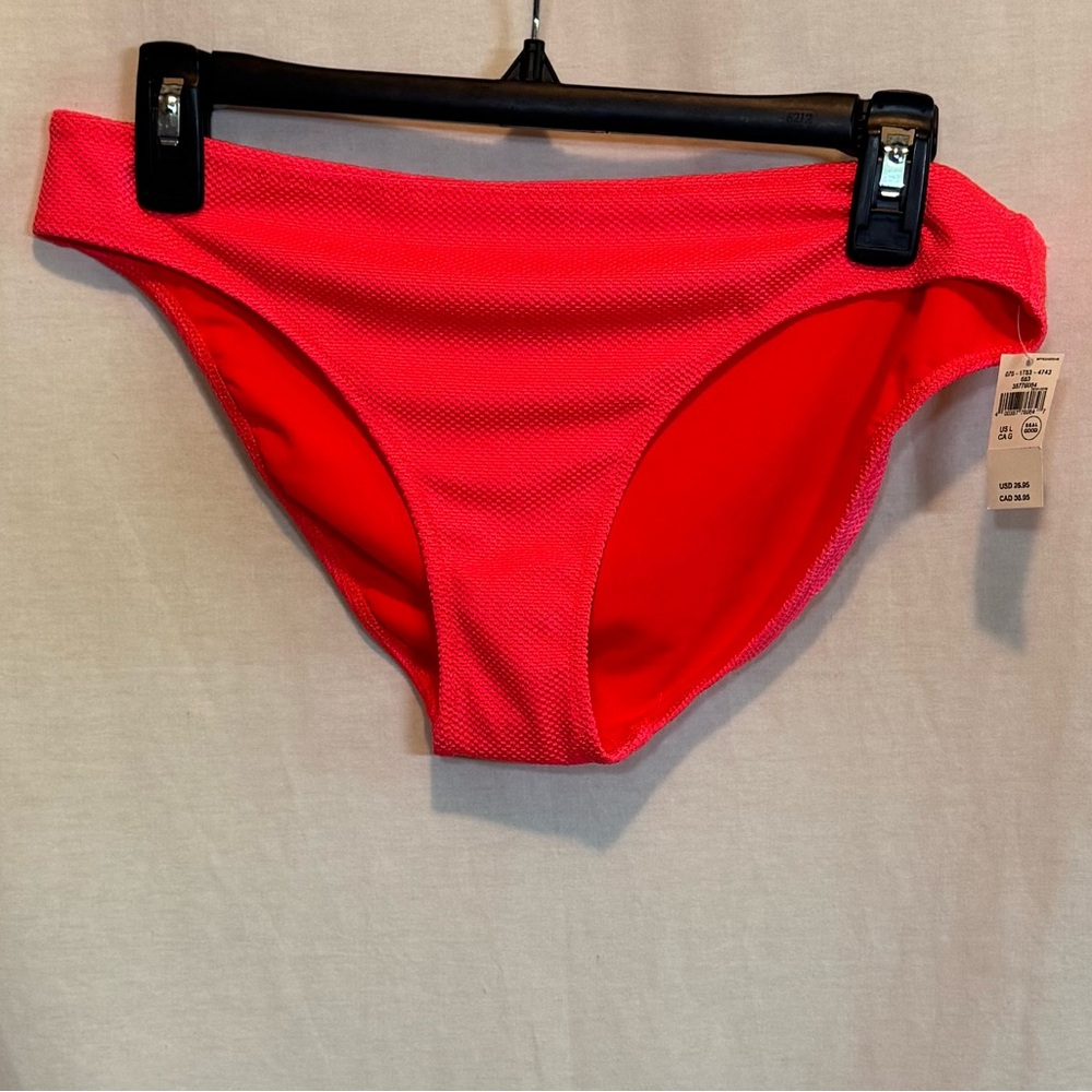 AA-468‎ Aerie NWT Pink Lined Summer Swim Bikini Bottoms Size L